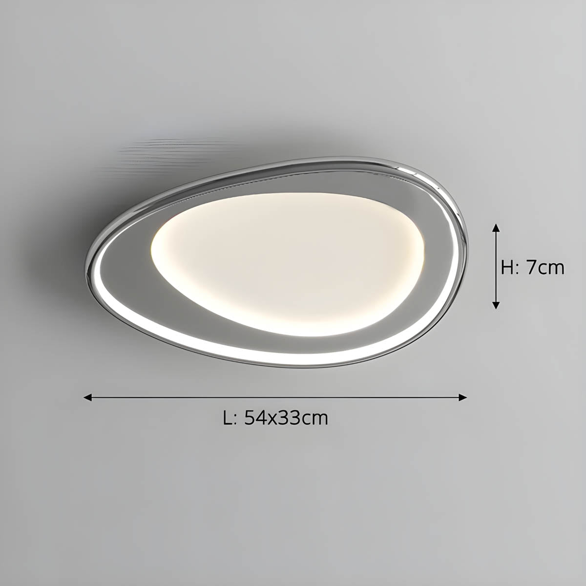 Modern LED Ceiling Light with Soft Round Design