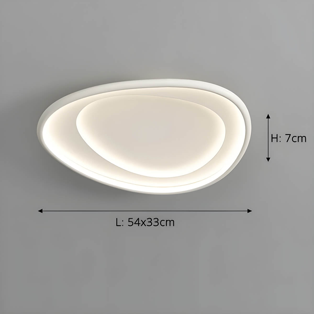Modern LED Ceiling Light with Soft Round Design