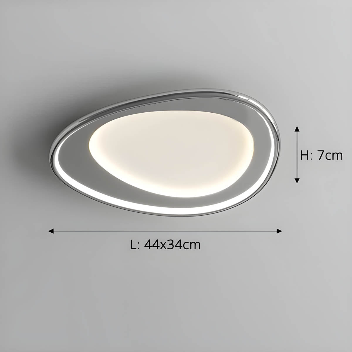 Modern LED Ceiling Light with Soft Round Design