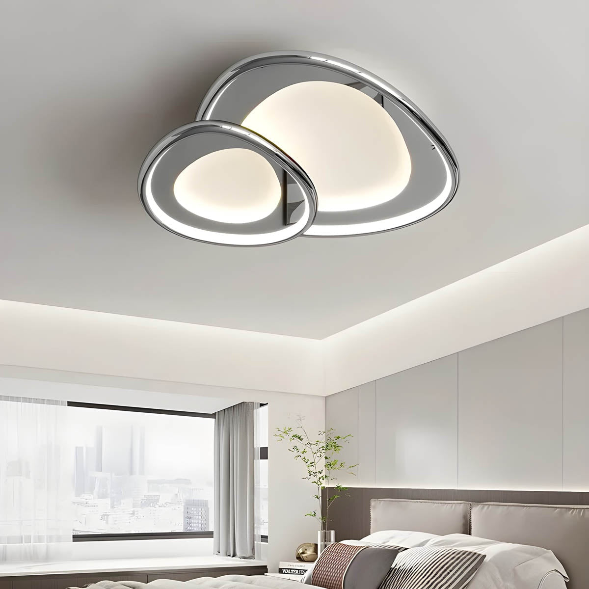 Modern LED Ceiling Light with Soft Round Design