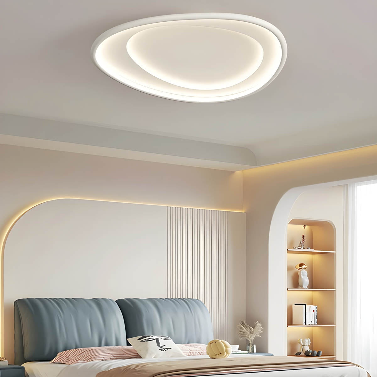 Modern LED Ceiling Light with Soft Round Design