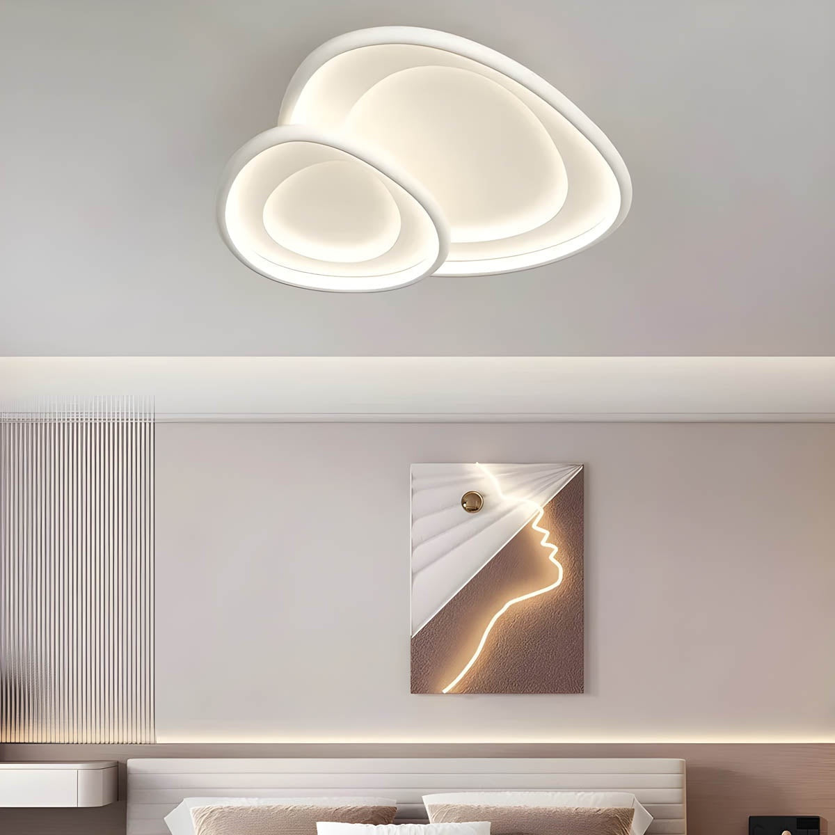 Modern LED Ceiling Light with Soft Round Design