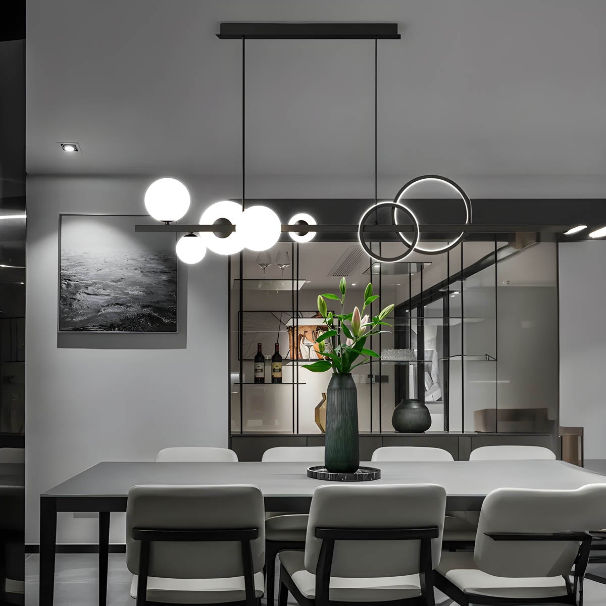 Modern Linear LED Pendant Light