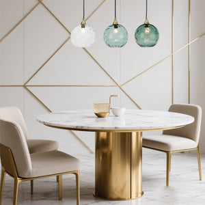 Modern Simple Colored Water Pattern Glass Ball Pendant Light