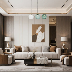 Modern Simple Colored Water Pattern Glass Ball Pendant Light