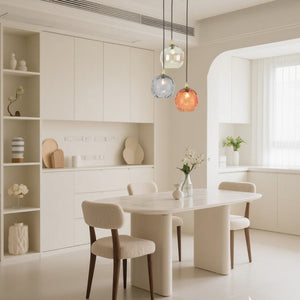 Modern Simple Colored Water Pattern Glass Ball Pendant Light
