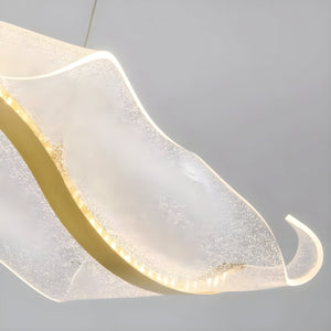 Modern Wave Pendant Light with LED Illumination