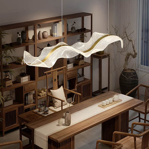Modern Wave Pendant Light with LED Illumination