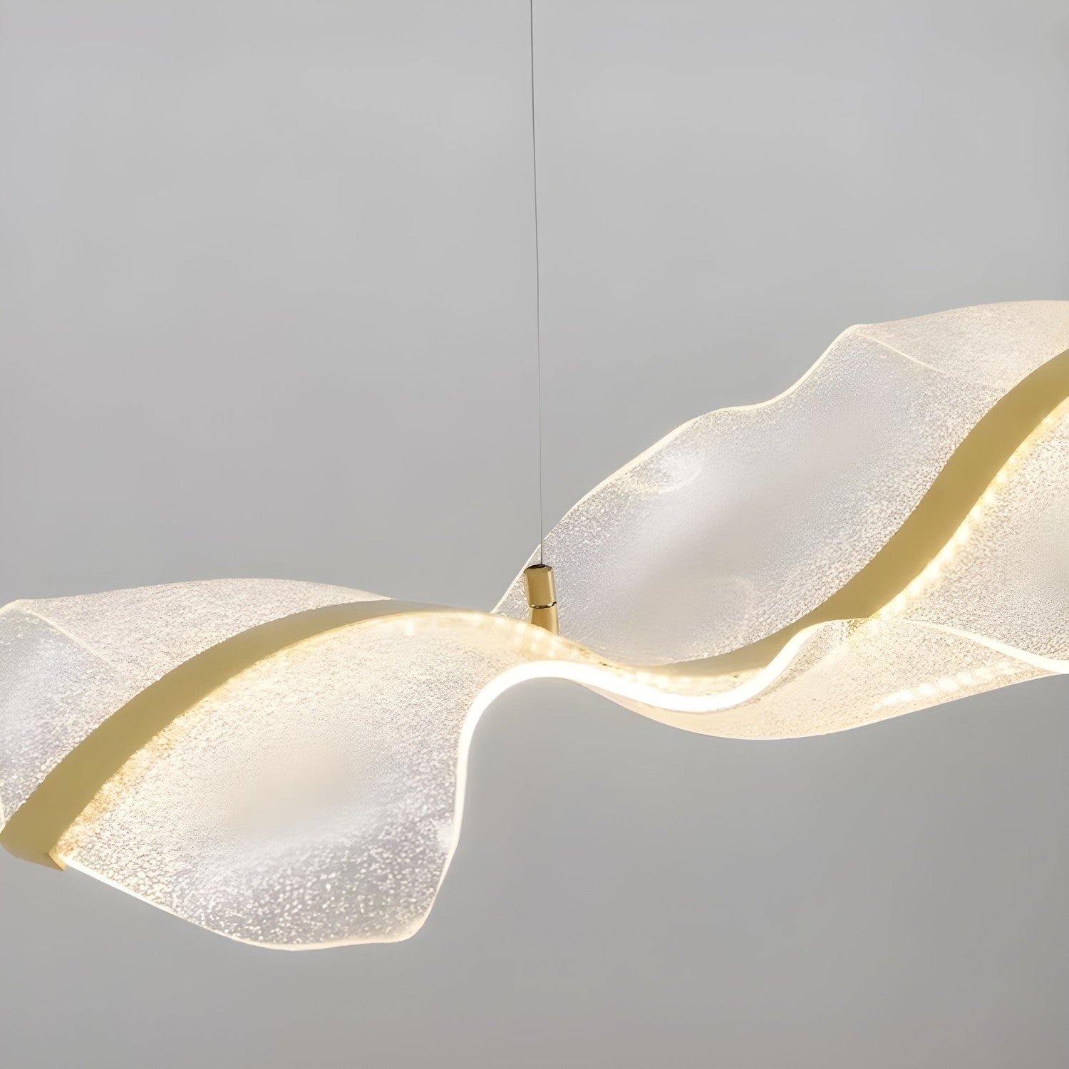 Modern Wave Pendant Light with LED Illumination