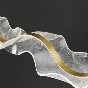 Modern Wave Pendant Light with LED Illumination
