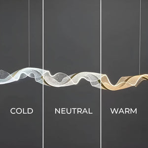 Modern Wave Pendant Light with LED Illumination
