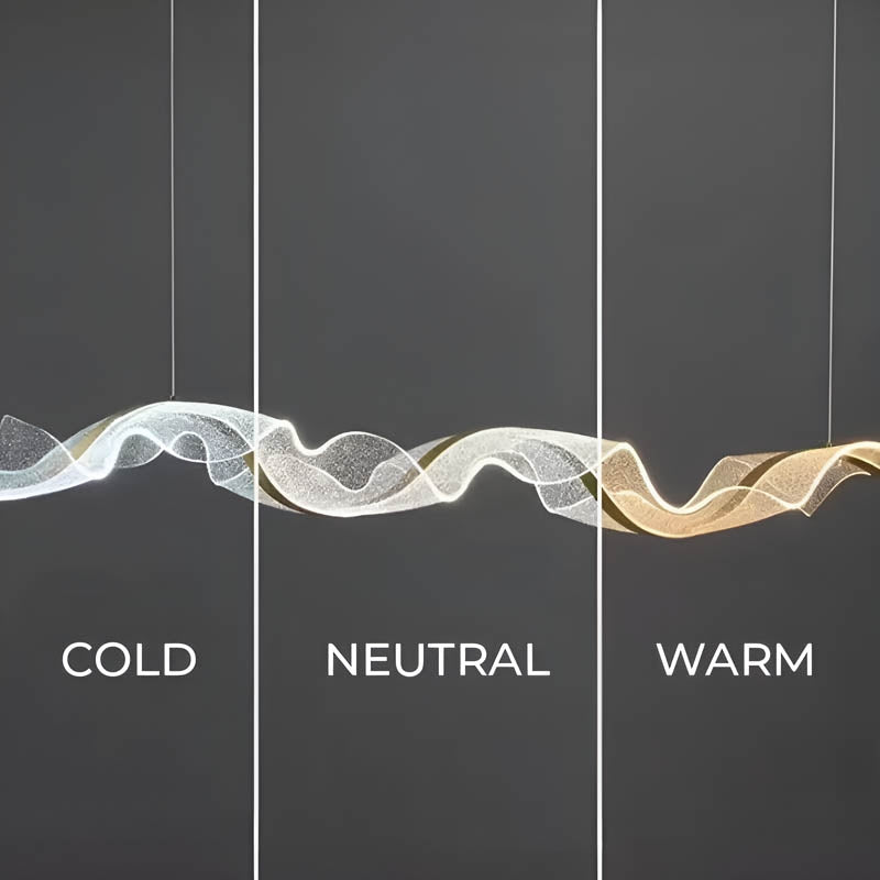 Modern Wave Pendant Light with LED Illumination