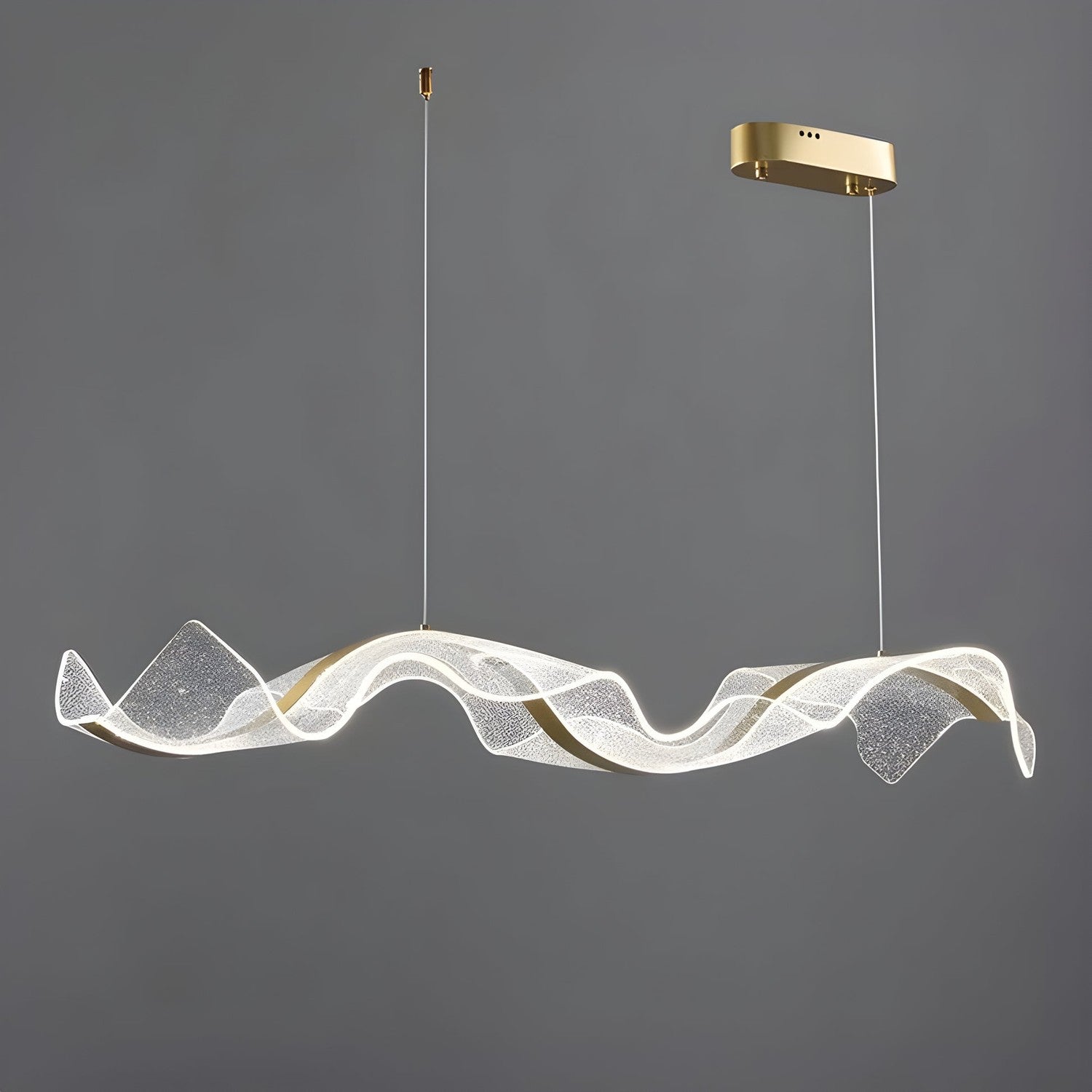 Modern Wave Pendant Light with LED Illumination