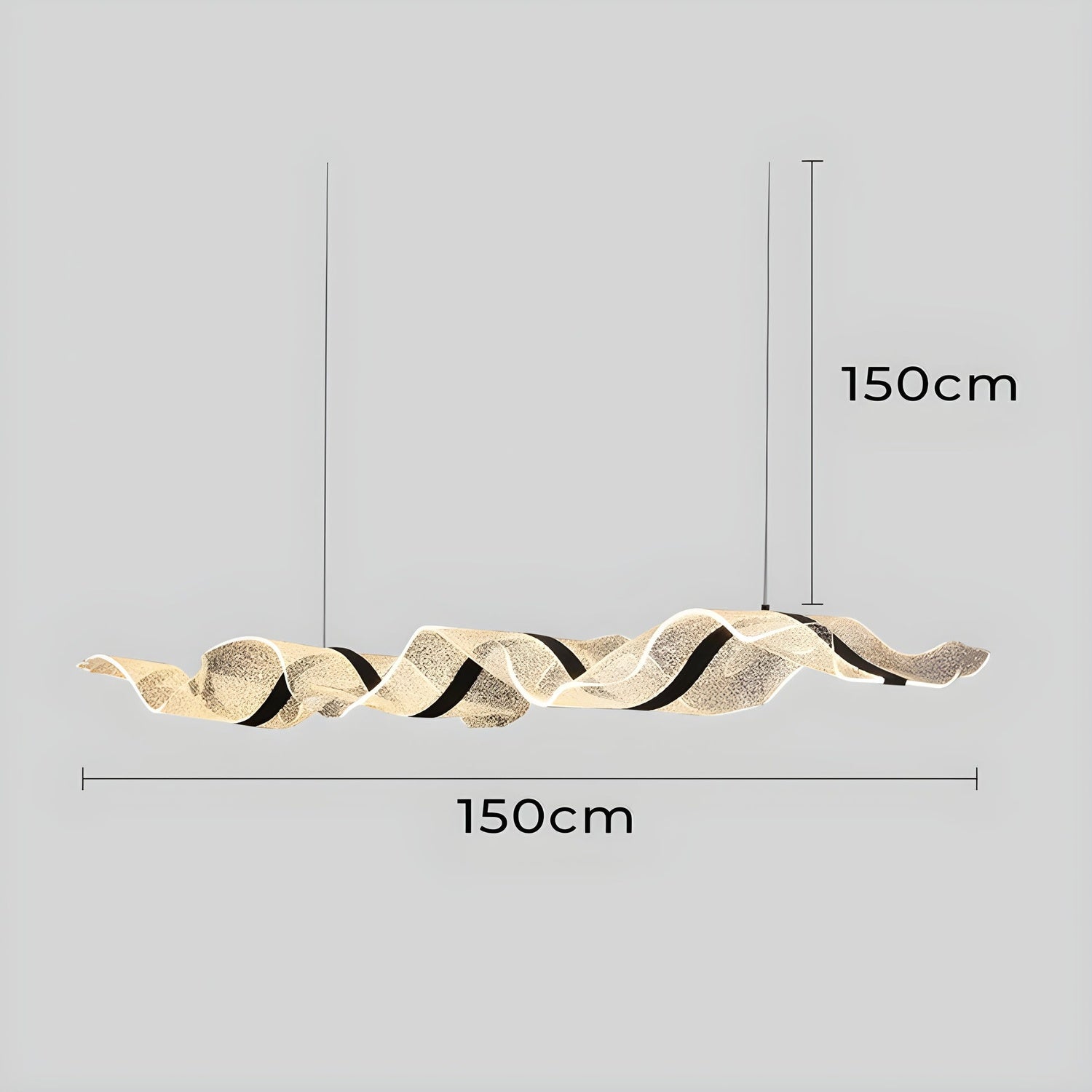 Modern Wave Pendant Light with LED Illumination