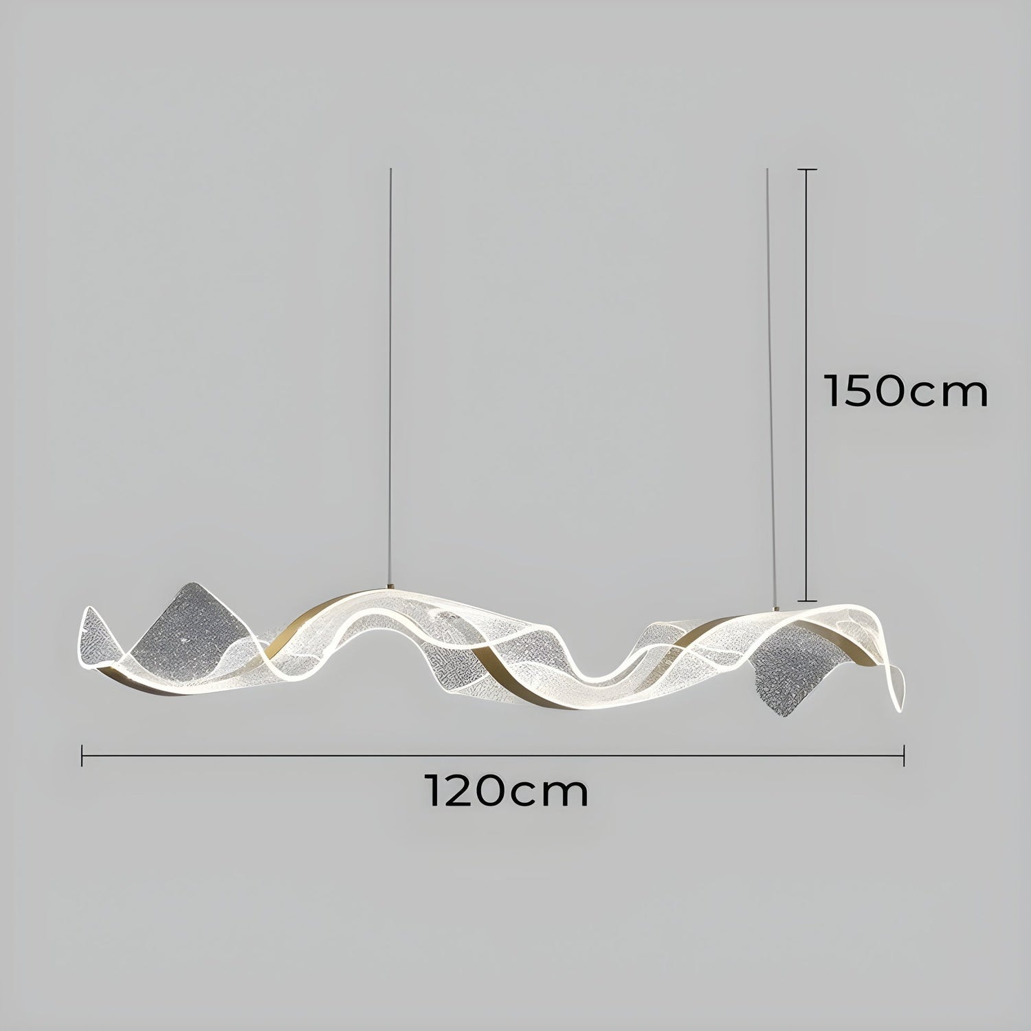 Modern Wave Pendant Light with LED Illumination
