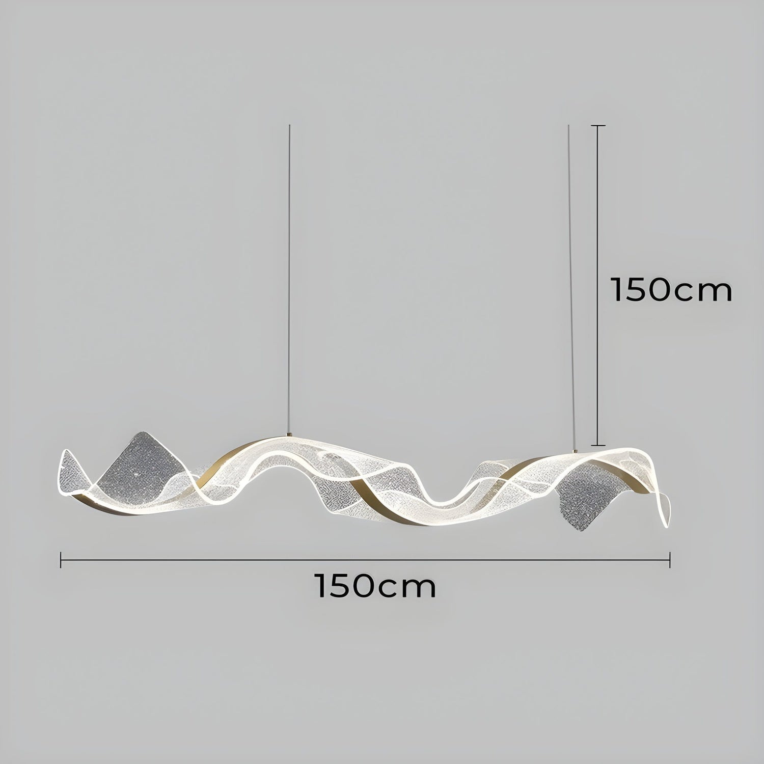 Modern Wave Pendant Light with LED Illumination