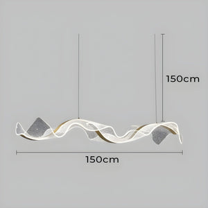 Modern Wave Pendant Light with LED Illumination