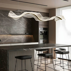 Modern Wave Pendant Light with LED Illumination