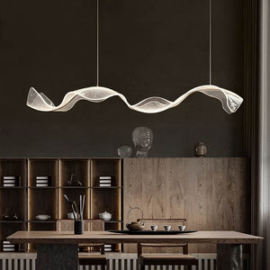 Modern Wave Pendant Light with LED Illumination