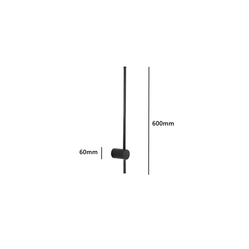 Modern LED Wall Light Minimalist Black Linear Sconce for Bedroom and Living Room