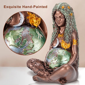 Mother Earth Statue, Fertility Nature Gaia Goddess Statue, Wiccan Altar Table Supplies