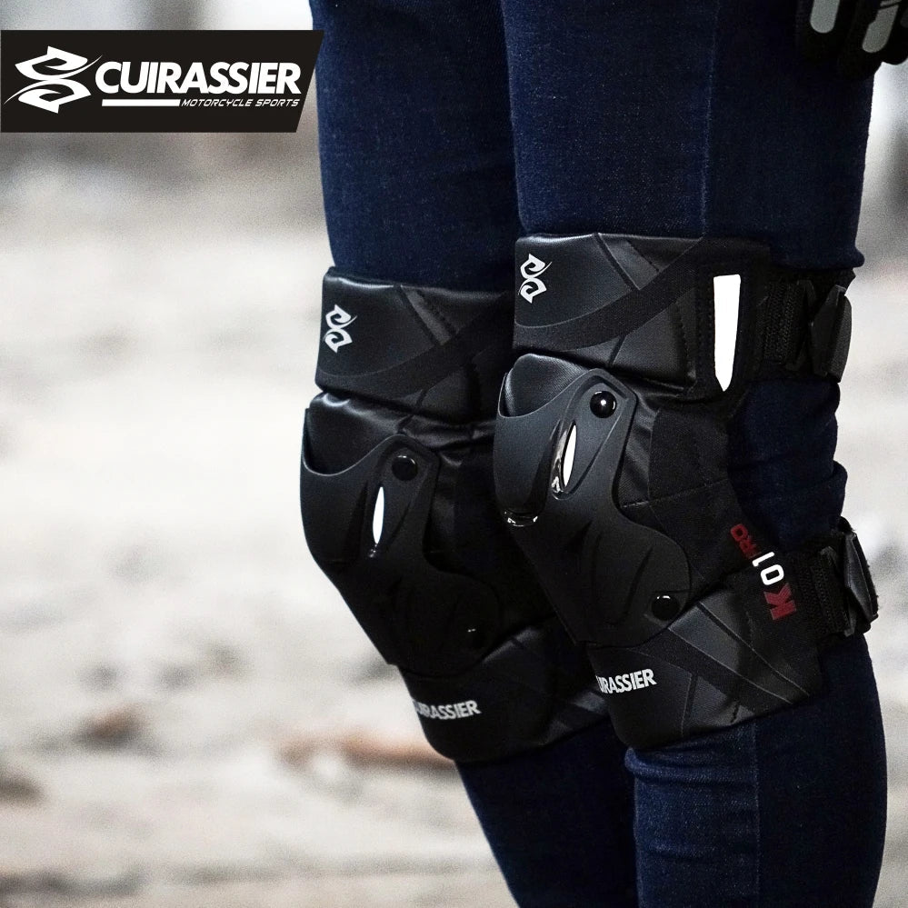 Motorcycle Knee Guards With Reflective Design, Eva Foam, Pp Shell 1005006861716722-K01-3-Polar blue