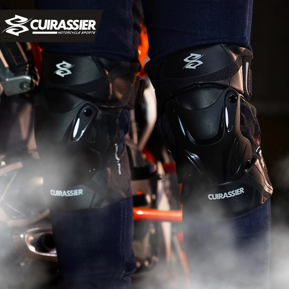 Motorcycle Knee Guards With Reflective Design, Eva Foam, Pp Shell 1005006861716722-K01-3-Polar blue
