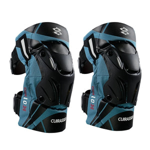 Motorcycle Knee Guards With Reflective Design, Eva Foam, Pp Shell 1005006861716722-K01-3-Polar blue