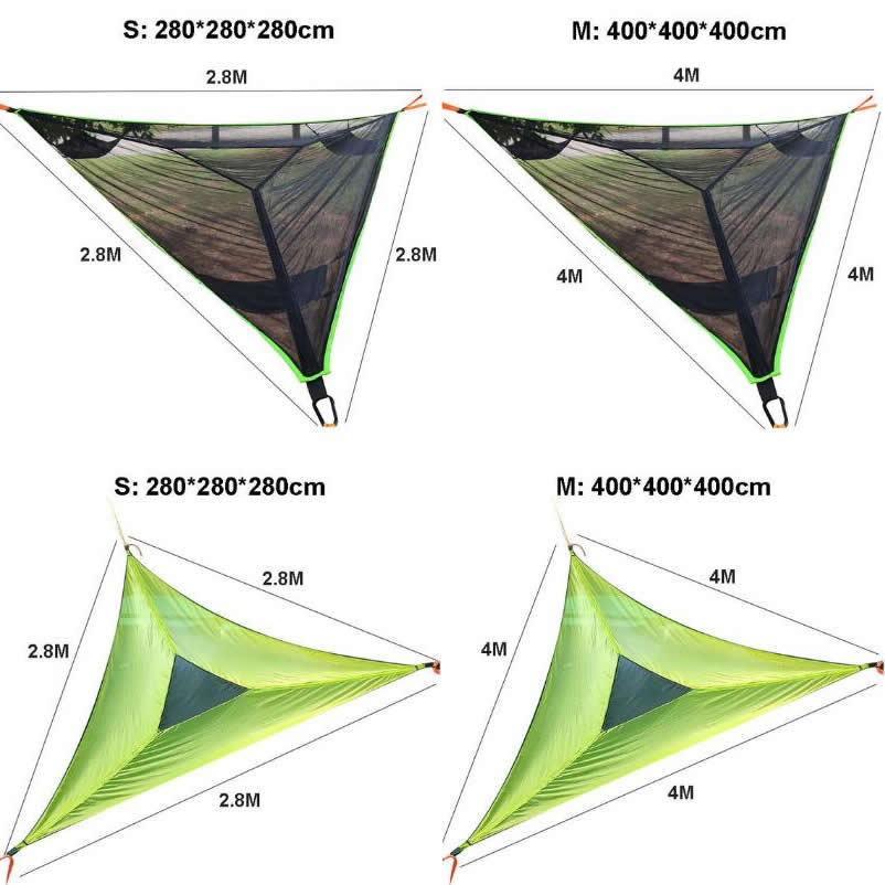 Multi-Person Portable Triangle Camping Hammock