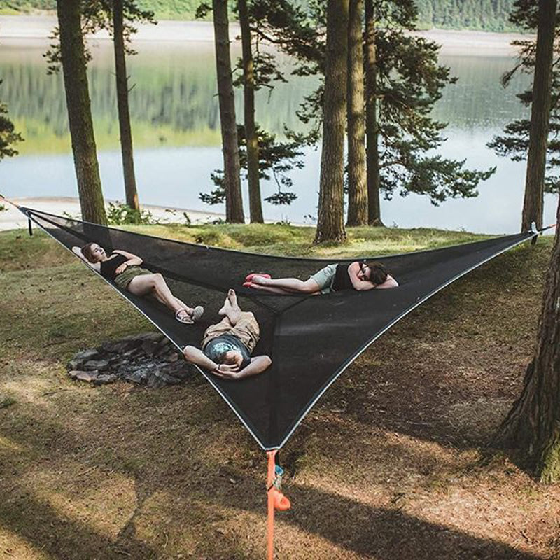 Multi-Person Portable Triangle Camping Hammock