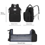 Multifunctional Diaper Backpack with Foldable Changing Bed