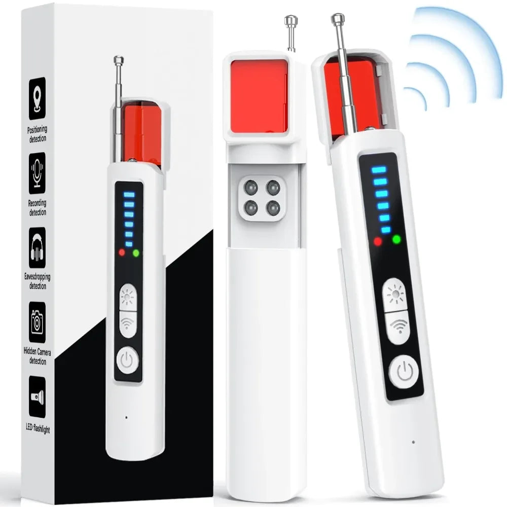 Multifunctional Hidden Camera Detector With Adjustable Sensitivity And Led Lights 1005009655686840-Black