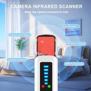 Multifunctional Hidden Camera Detector With Adjustable Sensitivity And Led Lights 1005009655686840-Black