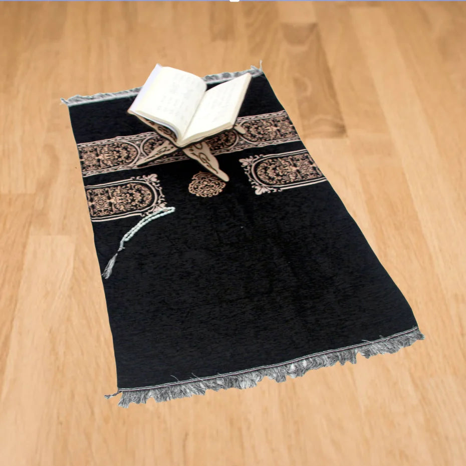 Muslim Prayer Rug With Prayer Beads In Elegant Cylinder Gift Box 1005009355222449-01