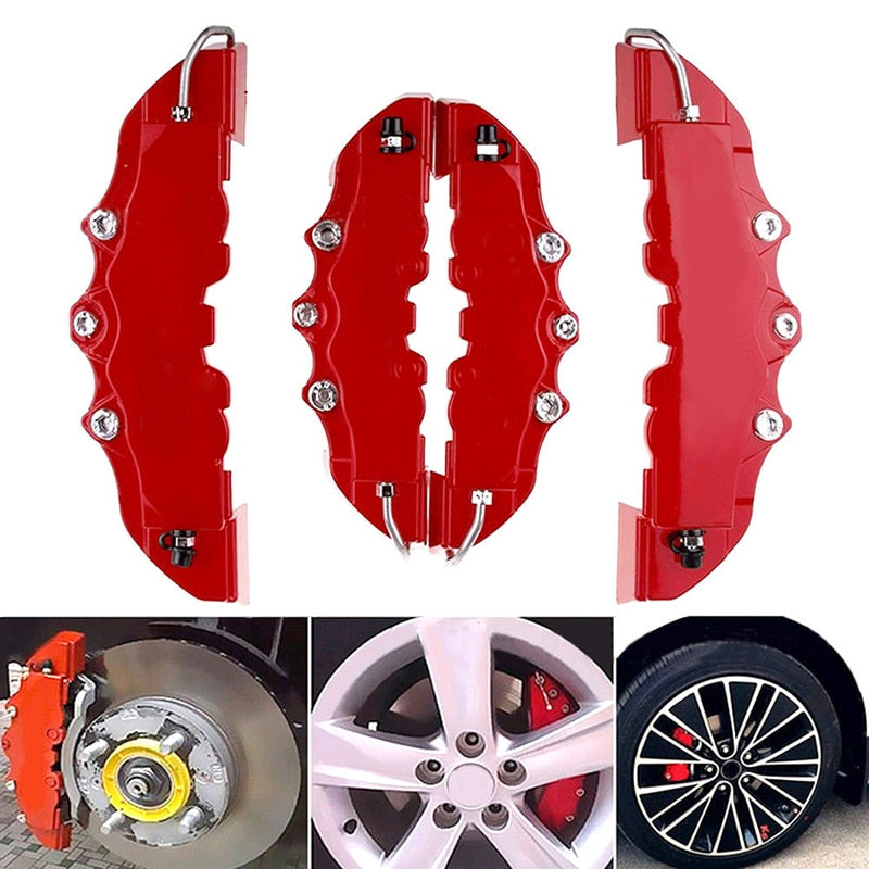 Car Brake Caliper Cover Red Brake  4 Pcs Universal Sets