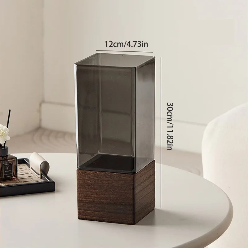Nordic Acrylic Vase With Base For Table Centerpieces And Decor 1005010510011759-12x30cm