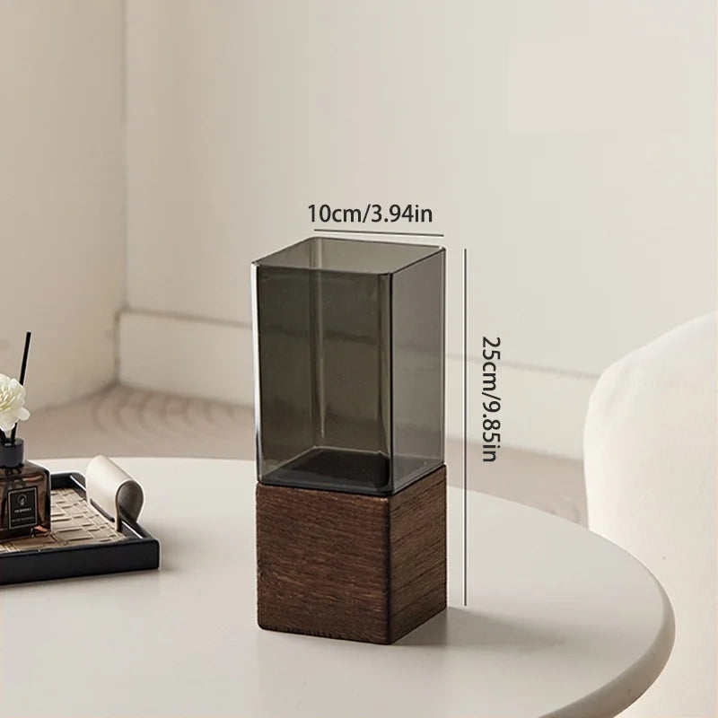 Nordic Acrylic Vase With Base For Table Centerpieces And Decor 1005010510011759-12x30cm