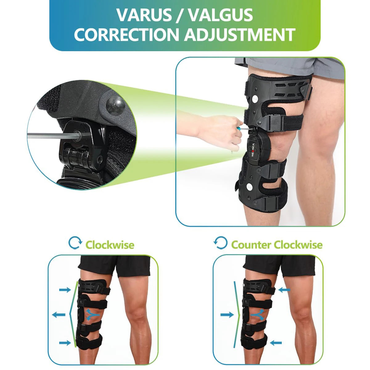 Oa Unloader Knee Brace With Adjustable Rom And Varus Valgus Correction 1005009717360645-Left