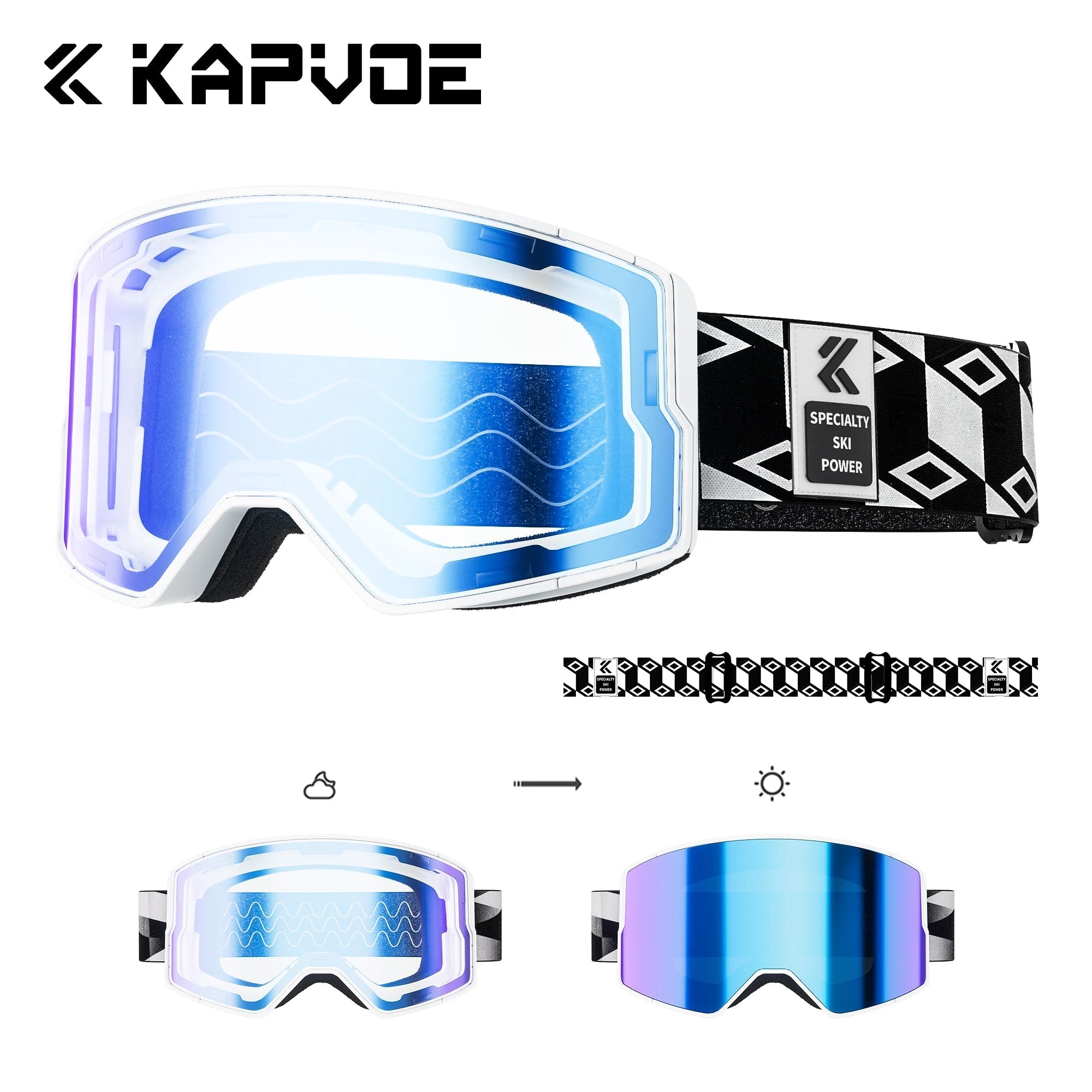 Otg Magnetic Double Lens Ski Goggles Uv400 Anti Fog Eyewear 1005008041853700-05