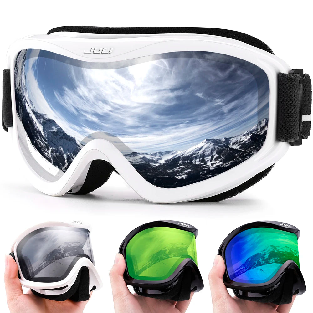Otg Ski Goggles Double Lens Anti Fog Uv400 Helmet Compatible Strap 32848676645-C1 Vermillion Red