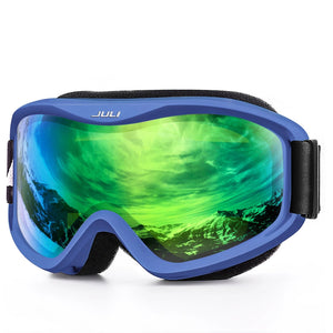 Otg Ski Goggles Double Lens Anti Fog Uv400 Helmet Compatible Strap 32848676645-C1 Vermillion Red