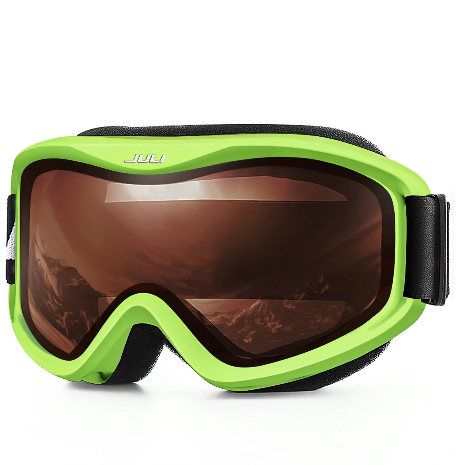 Otg Ski Goggles Double Lens Anti Fog Uv400 Helmet Compatible Strap 32848676645-C1 Vermillion Red