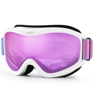 Otg Ski Goggles Double Lens Anti Fog Uv400 Helmet Compatible Strap 32848676645-C1 Vermillion Red