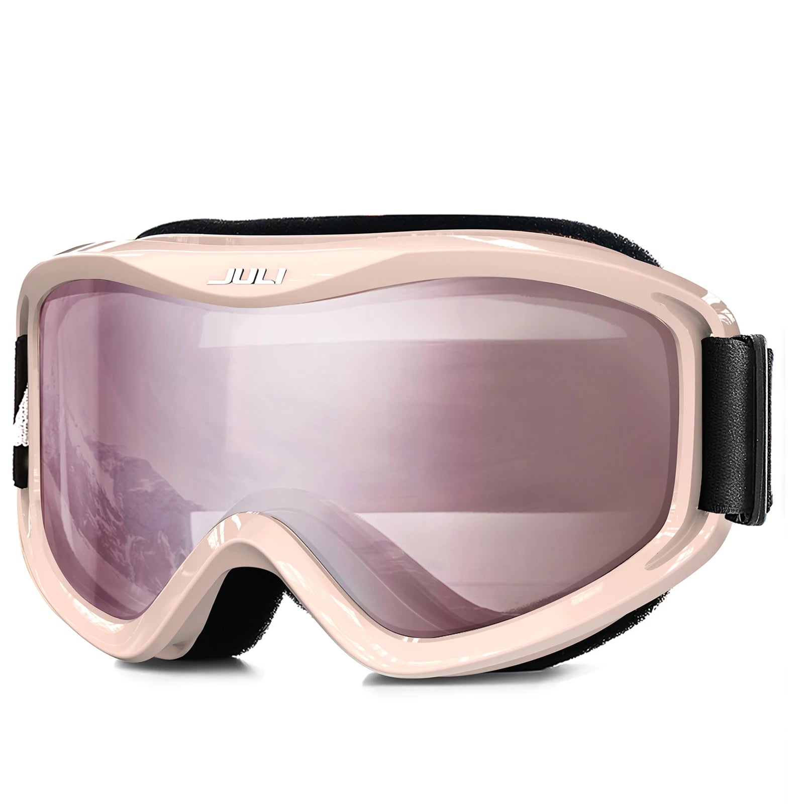 Otg Ski Goggles Double Lens Anti Fog Uv400 Helmet Compatible Strap 32848676645-C1 Vermillion Red