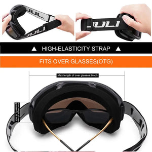 Otg Ski Goggles Double Lens Anti Fog Uv400 Helmet Compatible Strap 32848676645-C1 Vermillion Red