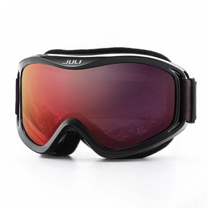 Otg Ski Goggles Double Lens Anti Fog Uv400 Helmet Compatible Strap 32848676645-C1 Vermillion Red