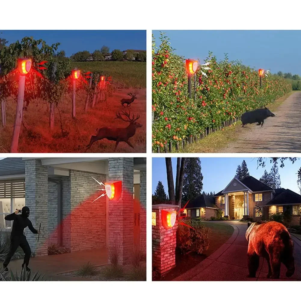 Outdoor Solar Motion Sensor Security Siren Alarm With Flashing Light 1005007039704315-al