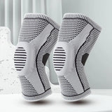 Patellar Knee Compression Sleeve Brace With Silicone Pad And Springs 1005008703526913-Red X2-M