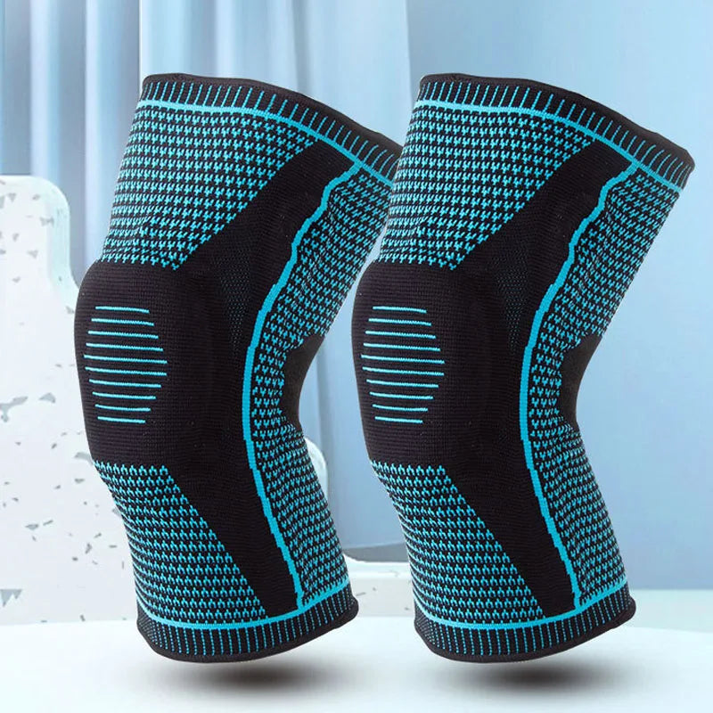 Patellar Knee Compression Sleeve Brace With Silicone Pad And Springs 1005008703526913-Red X2-M
