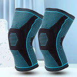 Patellar Knee Compression Sleeve Brace With Silicone Pad And Springs 1005008703526913-Red X2-M